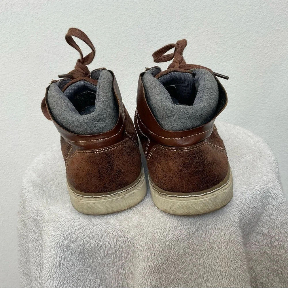 Sonoma Men's Wool Blend Brown Lace Up Ankle Boots Size 10.5 Fall Casual